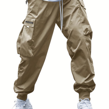 Multi-pocket Cargo Pants Men's Casual Hip-Hop Drawstring Trousers Outdoor Streetwear Sports Pant