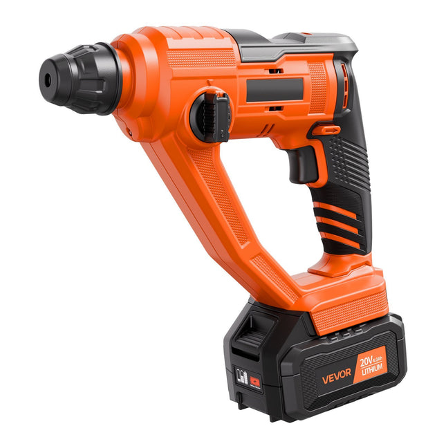 20V SDS Plus Cordless Rotary Hammer Drill Kit 0.6Inch 2 Functions