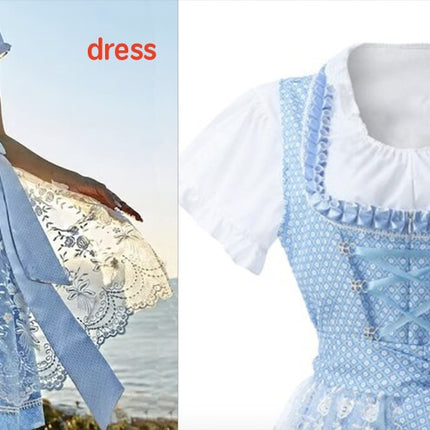 Halloween Munich Beer Long Short-sleeved Printed Lace-up Dress