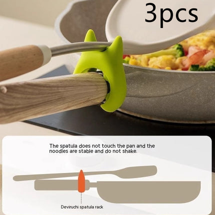 Multifunctional Spatula Holder Silicone Anti-overflow Spoon Holder Cooking Pot Anti-scalding Clip Kitchen Gadgets