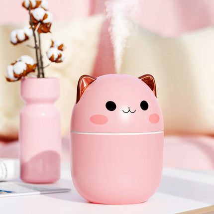 Air Humidifier Cute Cat Ultra-Silent USB Office Household Bedroom Car Aromatherapy Air Purifier With Led Cool Mist Spray
