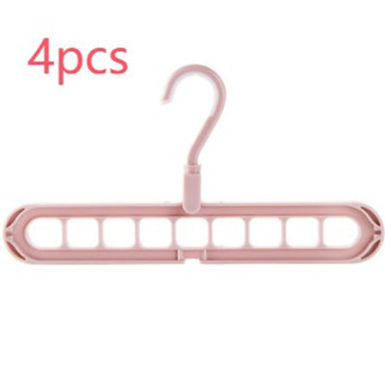 9-hole Clothes Hanger Organizer Space Saving Hanger Multi-function Folding Magic Hangers Drying Racks Scarf Clothes Storage