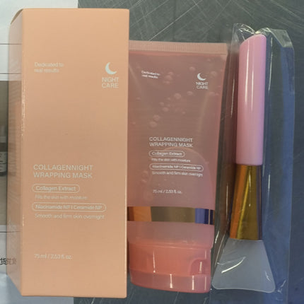 Face Night Mask Collagen Wrapping Mask Natural Ingredients Firming Elasticity & Hydration Anti-wrinkle For Skin Care