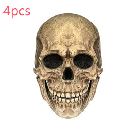 Halloween Movable Mouth Skull Mask Helmet Mouth Movable Skull Full Head Skull Mask