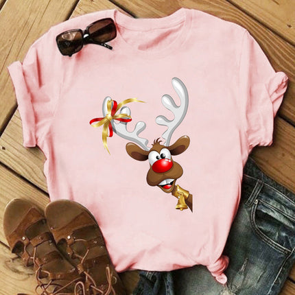 Christmas Print Ladies  Short Sleeve