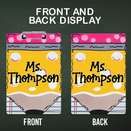 Custom Text Name Folder with Pencil Design – Teacher's Day & Back to School Gift