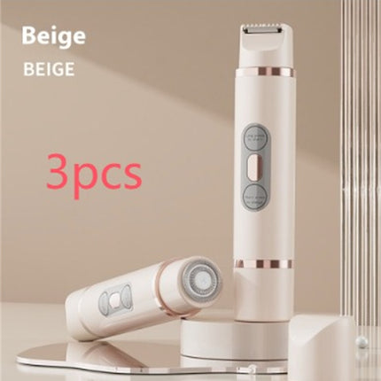 Dual-Head Electric Shaver Painless Women's Epilator Bikini Hair Removal Device Automatic Hair Trimmer Underarm Facial Lips Leg