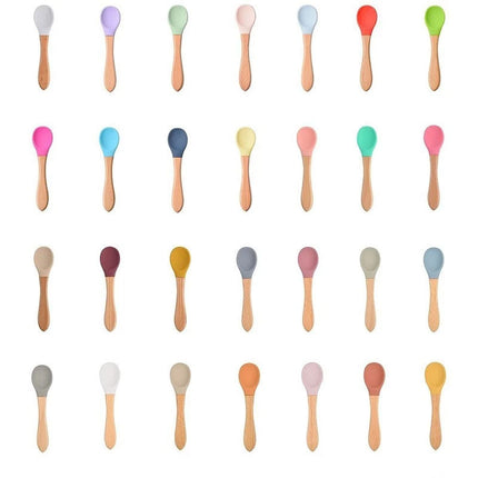 Silicone Baby Food Supplement Tableware Silicone Spoon