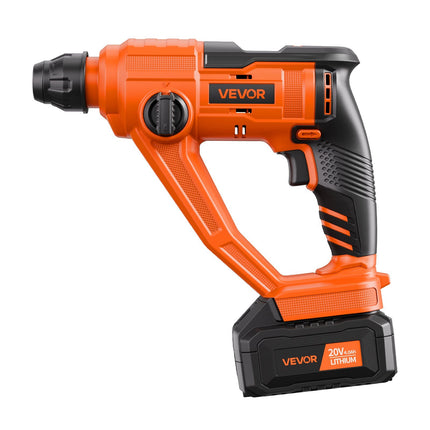 20V SDS Plus Cordless Rotary Hammer Drill Kit 0.6Inch 2 Functions