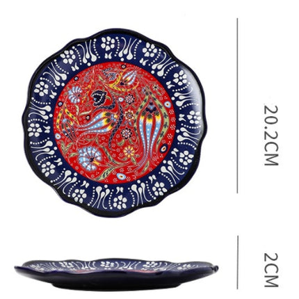 Underglaze Ceramic Tableware Bohemian Household Dishes