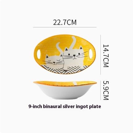 Cartoon And Plates Creative Rice Soup Bowls For Home Baking Dishes Ceramic Tableware