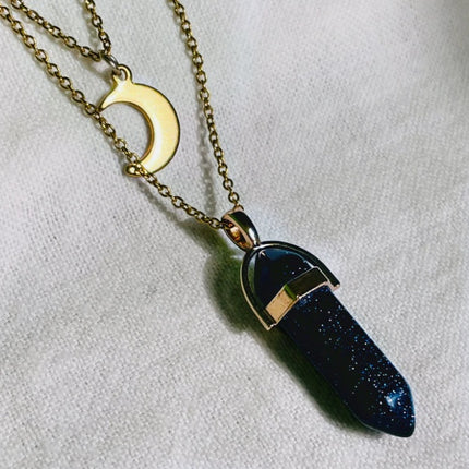 Moon Hexagonal Column Pendant