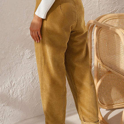 Baggy Corduroy Straight Pants Oversized Spodnie Elegant Trousers New Broek Women Causal Spring Fall High Wasit Pantalones