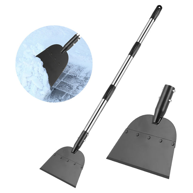 1Pc 53In Flat Snow Shovel Ice Scraper Manganese Steel Snow Ice Chopper For Walkway Pathway Driveway Ice Removal Gardening Cleaning Scraper Shovel For Weeding Lawn Edging