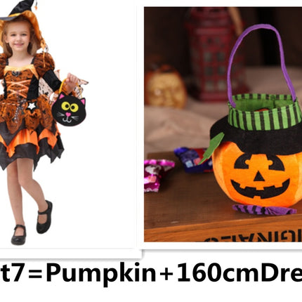 Halloween Children Costume Cosplay Witch Princess Dress