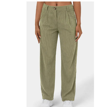 Baggy Corduroy Straight Pants Oversized Spodnie Elegant Trousers New Broek Women Causal Spring Fall High Wasit Pantalones