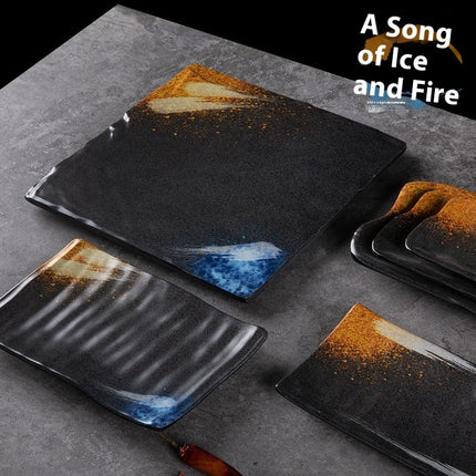 Rectangular Plate Creative Retro Hotpot Restaurant Tableware