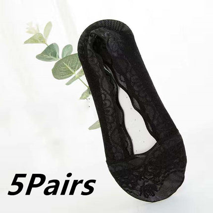 Shallow Mouth Ice Silk Silicone Non-Slip Socks