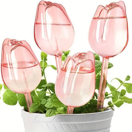 Pink Tulip Plant Watering Balls Suitable For Indoor And Outdoor Plants Automatic Plant Drippers Automatic Watering