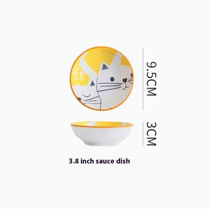 Cartoon And Plates Creative Rice Soup Bowls For Home Baking Dishes Ceramic Tableware