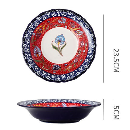 Underglaze Ceramic Tableware Bohemian Household Dishes