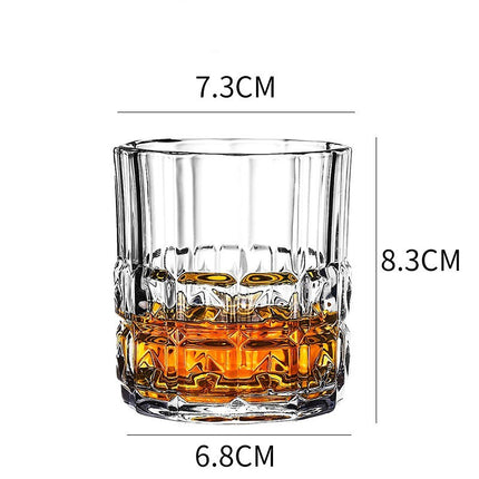 Whiskey Glass Wine Glass Foreign Wine Glass Crystal Glass Octagonal Glass Thickened Bar Glass Set Beer Glass