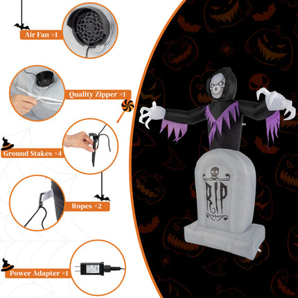 Grim Reaper And Grave, Halloween Inflatable Decoration 12V