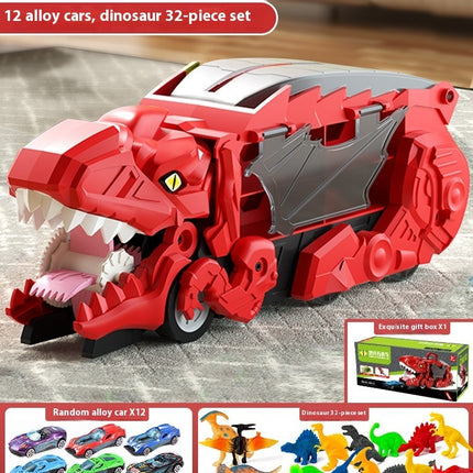 Dinosaur Swallowing Car Attack Tyrannosaurus Rex Deformation Toy