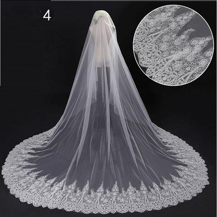 Bridal Wedding Dress Long Tail Luxury Super Fairy Wedding Veil