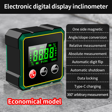 Magnetic Digital Angle Finder With Electronic Laser Gauge Protractor Inclinometer Level Magnets Level Ruler Angle Slope
