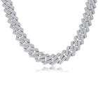 Men's Luxury Fashion Mosan Diamond S925 Silver Necklace Comparable To Natural Diamonds