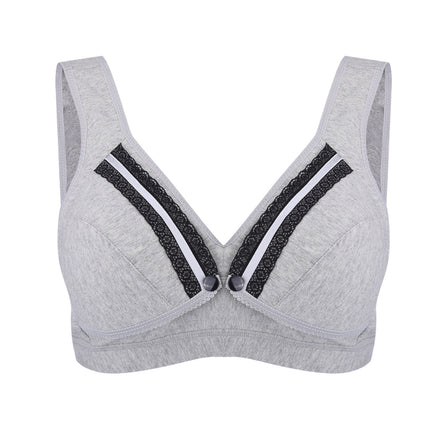 Cotton Maternity Nursing Breast Feeding Bras Prevent Sagging Pregnant Women Underwear(Gray L)