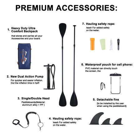 Inflatable Stand Up Paddle Boards 10 Ft 5 In With Premium SUP Paddle Board Accessories, Wide Stable Design, Non-Slip Comfort Deck For Youth & Adults