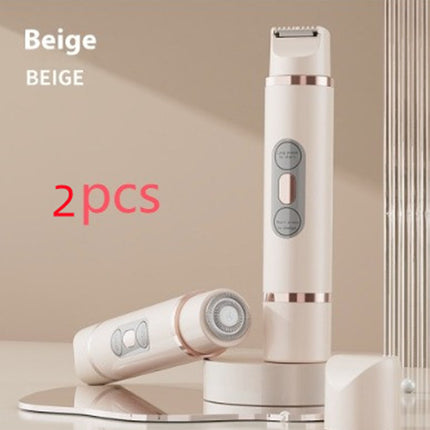 Dual-Head Electric Shaver Painless Women's Epilator Bikini Hair Removal Device Automatic Hair Trimmer Underarm Facial Lips Leg