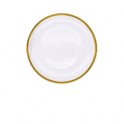 Rainbow Ion Plated Hammer Pattern Glass Plate Bowl Fruit Plate Bowl Set