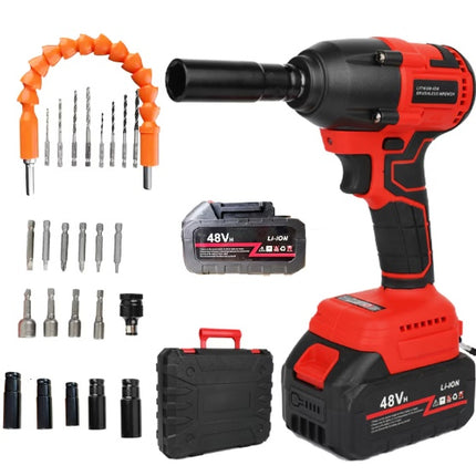 One Piece Portable 48V Cordless Impact Wrench, Cordless Drill Kit, Brushless Impact Wrench, Drill Kit With Batteries, Accessories And Toolkit For Car Tires, Electric Bikes, Garden Sheds