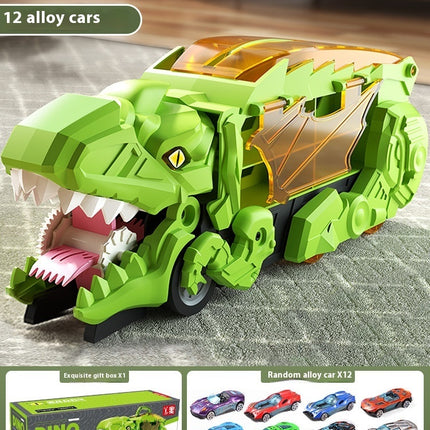 Dinosaur Swallowing Car Attack Tyrannosaurus Rex Deformation Toy