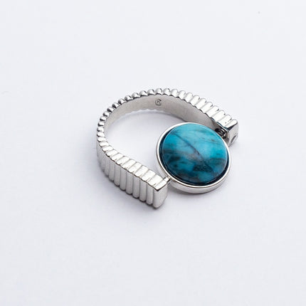 Original Fidget Spinner Rings Natural Stone Rings Replaceable Spinners For Anxiety And Stress Relief Jewelry Gifts