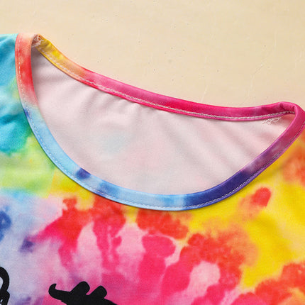 Girls' Spring Fall Outfit Set Pretty Girl Letter Print Long Sleeve Pullover Top & Matching Pants