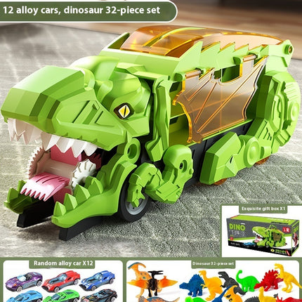Dinosaur Swallowing Car Attack Tyrannosaurus Rex Deformation Toy