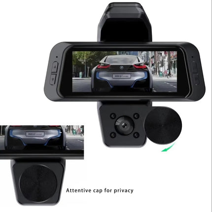1080P HD 360° Multi-Function Car Black Box with IPS Screen 3-Lens Wide Angle Dashcam 1-Year Warranty