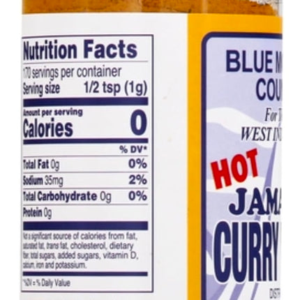Jamaican Hot Curry Powder 6 oz  Authentic Spices for Meat, Seafood, Vegetables & More